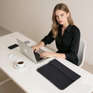 Funda portátil cuero microfibra protección MacBook