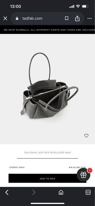 Bolso gris Piel