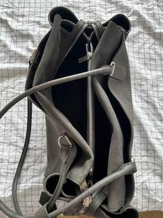 Bolso gris Piel