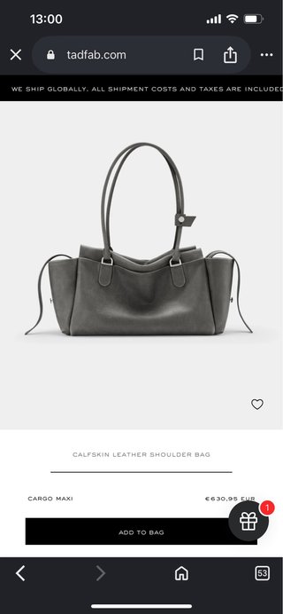 Bolso gris Piel