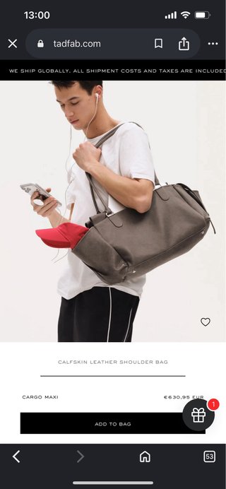 Bolso gris Piel