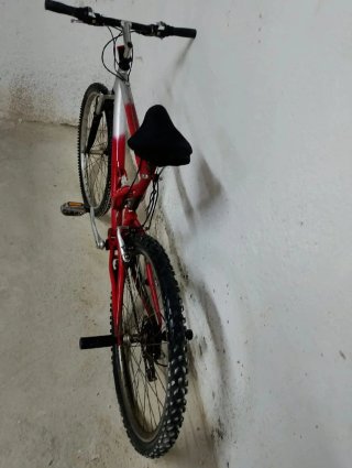 Bicicleta de montaña roja