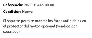 Soporte Faros Antiniebla  YAMAHA TENERE ORIGINAL