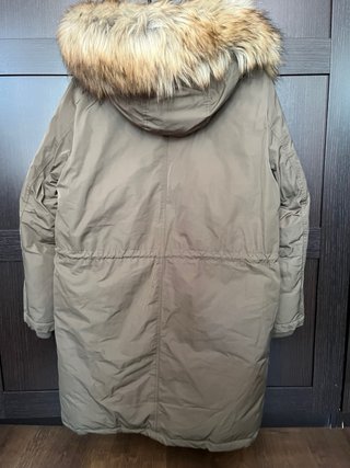 Abrigo Topshop verde oliva con capucha