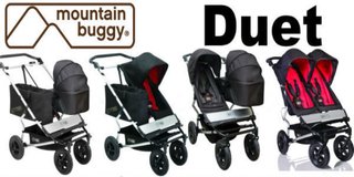 Carrito Gemelar Mountain Buggy + Capazos y sillas
