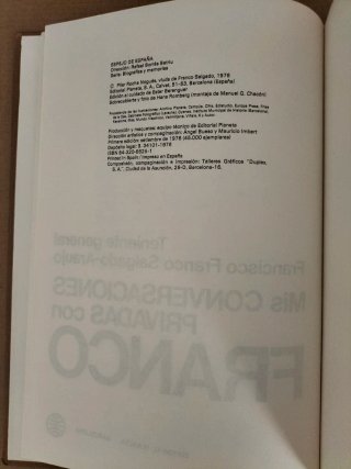 Mis conversaciones privadas con Franco. Libro