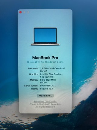 MacBook Pro 2019 Plata