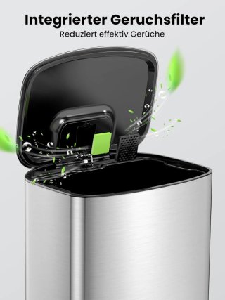 Cubo Basura Cocina YEAUPE PRO 40L Acero Inox