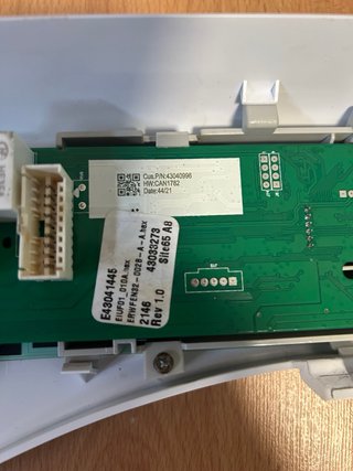 Panel frontal lavadora Candy placa E43041445