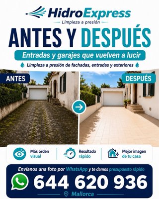 Limpieza de terrazas a presión en Mallorca
