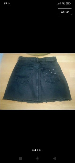 Minifalda vaquera negra Zara
