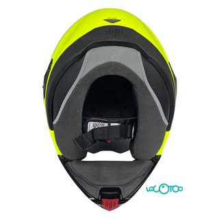 Casco AGV Negro y Verde Flúor