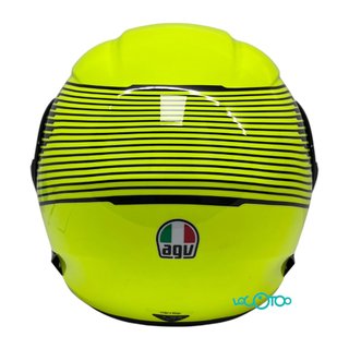 Casco AGV Negro y Verde Flúor