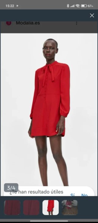 Vestido Zara Woman Rojo