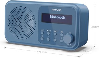 - Sharp radio digital portátil bluetooth azul