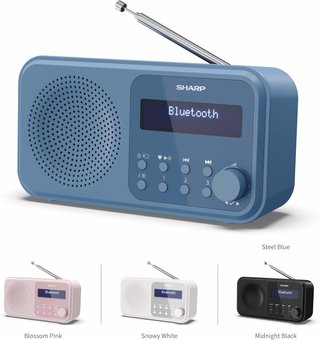 - Sharp radio digital portátil bluetooth azul