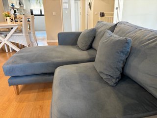 Divano Banak Chaise Longue 270cm Blu Petrolio