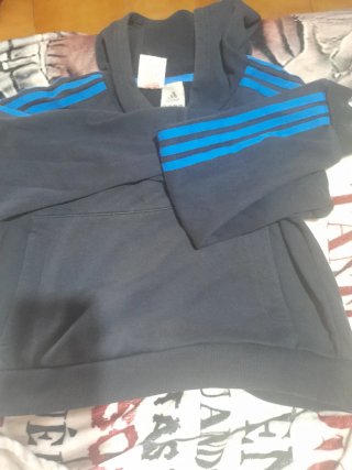 Sudadera Adidas Negra y Azul
