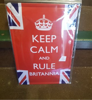 Cartel metálico Keep Calm Rule Britannia