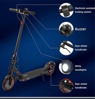 Patinete Eléctrico Negro Plegable