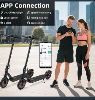 Patinete Eléctrico Negro Plegable