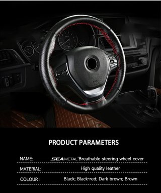 Capa Volante Pele Couro Seametal Carro Coche