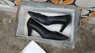 Zapatos de tacón negros talla 38