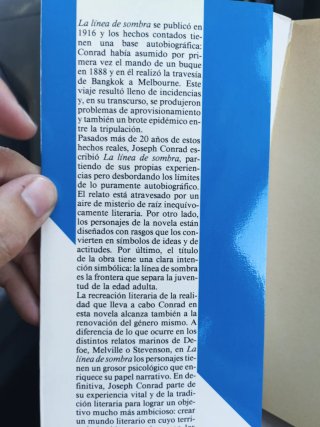La línea de sombra una confesión