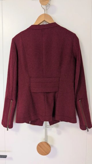 Chaqueta Biker Adolfo Dominguez Burdeos Talla 36