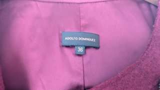 Chaqueta Biker Adolfo Dominguez Burdeos Talla 36
