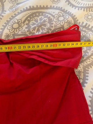 Vestido palabra de honor rojo