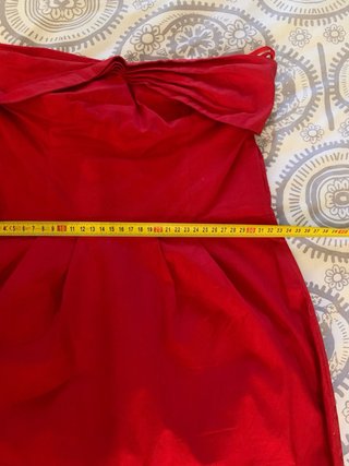 Vestido palabra de honor rojo