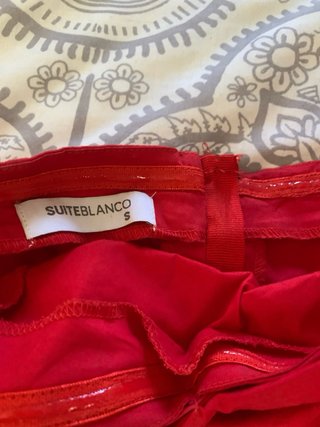 Vestido palabra de honor rojo