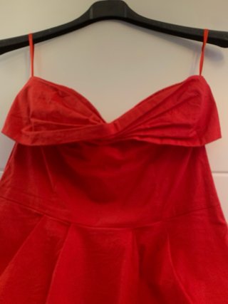 Vestido palabra de honor rojo