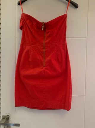 Vestido palabra de honor rojo