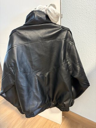 Chaqueta de cuero negra mujer