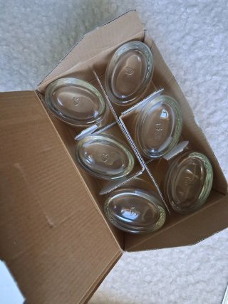 Caja 6 vasos elipticos nuevos