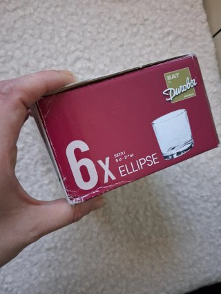 Caja 6 vasos elipticos nuevos