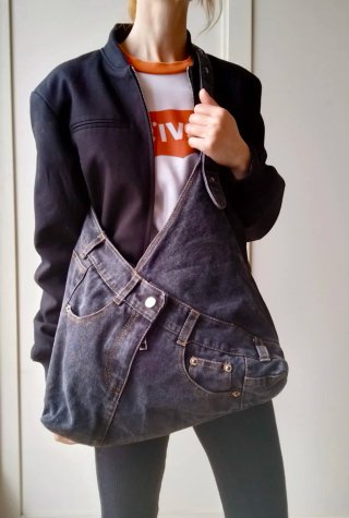 Tote bag denim black