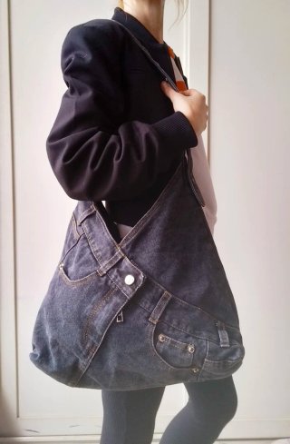 Tote bag denim black