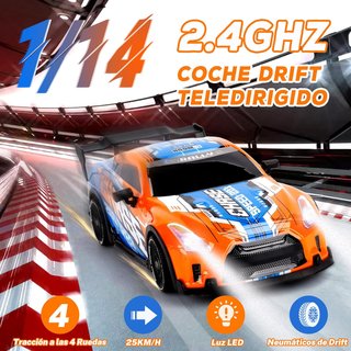 JONRRYIN coche teledirigido drift 4WD luces