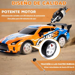JONRRYIN coche teledirigido drift 4WD luces