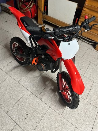 Pitbike Motocross Roja y Negra