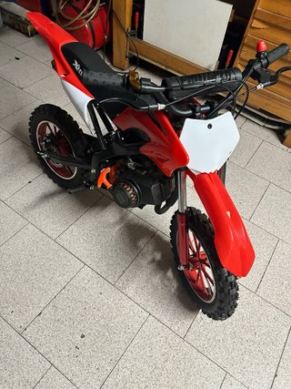 Pitbike Motocross Roja y Negra