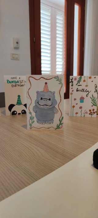 Bigliettini fatti a mano con animali