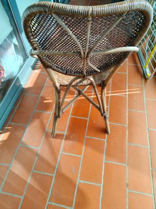 4 sillas vintage de ratán originales