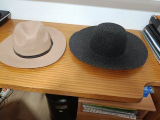 Sombrero de mujer gris .