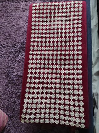 Runner panna pizzo bianco