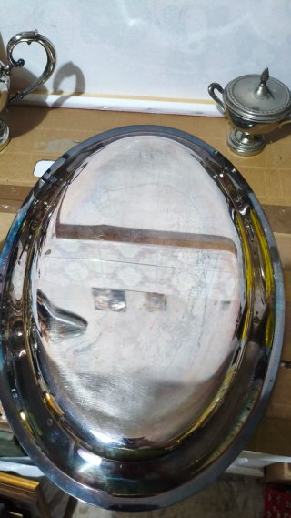 Set servizio da tè in metallo argentato