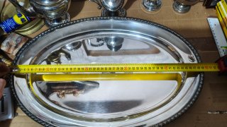 Set servizio da tè in metallo argentato